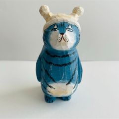 岡山富男 招き猫 猫の置物 小さい - メルカリ