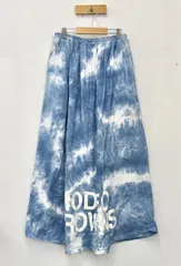 【美品✨】ロデオクラウンズ タイダイ ロゴ ロングスカート◇RODEO CROWNS WIDE BOWL ワイドボウル 柄BLU5 ライトブルー フレアスカート