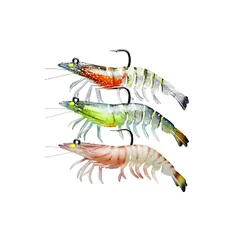 TRUSCEND(トラセンド) ルアー エギ 釣り道具 TPE製 バスルアー 1：50 超耐久性 淡水・海水対応 本物そっくりのエビ ザリガニ スイムベイト トラウト 青物 サワラその他各種の魚に適用 3個セット 7.5cm 1