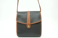 オールド コーチ ヴィンテージ ショルダーバッグ クロスボディ 4117 Unisex ロゴチャーム レザー 黒 ブラック COACH 3982h