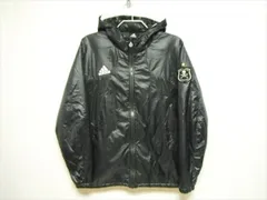 良品★adidas アディダス ORLANDO PIRATES オーランドパイレーツ フード 中綿ジャケット Lサイズ ナイロン パーカー スカル