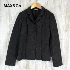 MAX&Co. マックスアンドコー ウール 霜降り生地 テーラードジャケット ダークグレーのサムネイル
