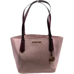 MICHAEL KORS (マイケルコース) MKロゴ 総柄レザーハンドバッグ ピンク レディース