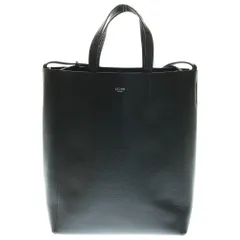 CELINE (セリーヌ) カバス スモール 2WAYバッグ トートバッグ ハンドバッグ ショルダーバッグ ブラック レザー シルバー金具