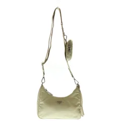PRADA (プラダ) Re-Edition 2005 RE-NYLON リエディション リナイロン トライアングルロゴプレート サフィアーノレザー 2WAY チェーン ハンド ショルダーバッグ 1BH204
