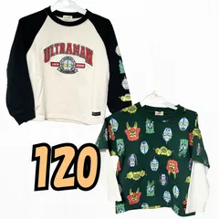 ウルトラマン トレーナー ロンT 120cm ブラック / グリーン