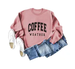 【ローズ】スウェット トレーナー ロゴ 英字プリント 黒フォント レディース ゆったり 暖かい トップス 秋冬 コーヒー おしゃれ カジュアル