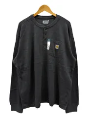 Carhartt (カーハート) ヘンリーネック ポケット サーマルカットソー 長袖Tシャツ TK4429 2XL チャコール メンズ/078