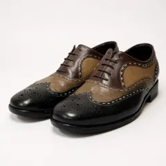 1k18 BOTTEGA VENETA ボッテガヴェネタ イタリア製 ドレスシューズ ブロークシューズ 革靴 ウィングチップ フォーマル 07 ブラウン系 マルチカラー leathero07t