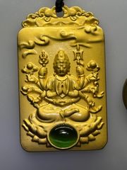 超綺麗不思議な緑夜光丸玉 10cm回転可能な木製の台座付き2075-3/4