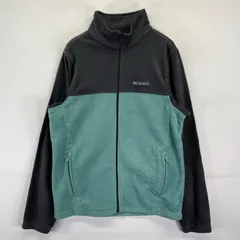 古着 コロンビア Columbia フリースジャケット アウトドア フルジップ ワンポイントロゴデザイン 起毛 S  グレー系 メンズ