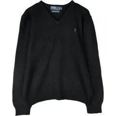 古着 ラルフローレン Ralph Lauren POLO by Ralph Lauren Vネック ラムウールニットセーター メンズL相当/eaa595272