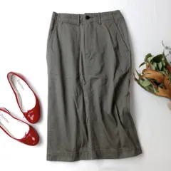 HYKE ハイク COTTON TWILL ARMY CHINO SKIRT コットン ツイル アーミー チノ スカート コットン 綿 100％ 日本製 1 カーキグレー系(83Y＋8586)26A