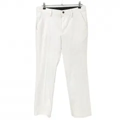 アディダス パンツ 白×グレー 裾3ライン 裏起毛 メンズ 82 ゴルフウェア adidas