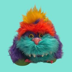Rare! 80's My Pet Monster Puppet Figure Plush Toy Purple