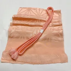 ［5963］帯締め 帯揚げ セット 美品 麻の葉地紋 正絹 着物 帯絞め