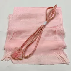 ［5965］帯締め 帯揚げ セット 菊流水地紋 正絹 着物 帯絞め