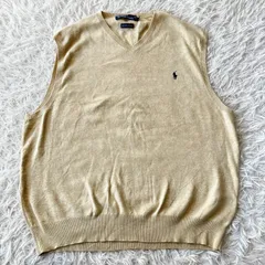 ラルフローレン RALPH LAUREN ニットベスト Vネック 古着  XL 4081