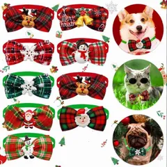 クリスマス用 チェック柄 首輪 犬用品 いぬ ペット用 猫グッズ 蝶ネクタイ リボン 首飾り 鈴付き 犬首輪 猫用首輪 ネコ キャット ドッグ サンタクロース 小型犬 中型犬 チワワ カラー チョーカー アクセサリー サンタ ペットグッズ リード ハーネス