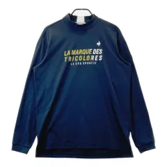 サイズ：3L LE COQ GOLF ルコックゴルフ  モックネック長袖Tシャツ  ネイビー系 [240101564051] ゴルフウェア メンズ ストスト