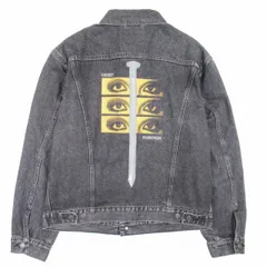 極美品 25ss アンダーカバー × リーバイス UNDERCOVER × LEVI'S TYPE III トラッカージャケット デニム ブルゾン カバーオール 3rdタイプ アウター アートプリント 刺繍 XXL 黒 ブラック/■Q72/メンズのサムネイル