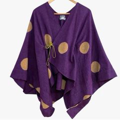 美品】SOUSOU たばた絞り 梳毛 強圧縮編 きさらぎ 水玉大 深紺 紺鼠