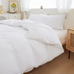 掛け布団カバー セミダブル 布団カバー 掛けふとんカバー 速乾 かけ布団カバー 洋式・和式兼用 布団カバー 掛けカバー 抗菌防臭 4ヶ所紐付き (掛け布団カバーセミダブル：170x210cm, ホワイト)