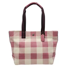 【中古品】COACH コーチ F66867 BUFFALO CHECK TOTE BAG バッファローチェック トートバッグ カバン 鞄 【180-251118-ya-04-izu】