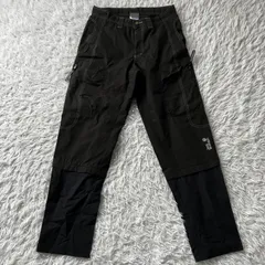 ジャックウルフスキン   カーゴパンツ ブラック  黒 ロゴ刺繍 ブラック 古着 4118