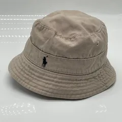 KO3512□ポロ ラルフローレン コットン バケットハット ベージュ 52ｃｍ前後 キッズ 状態良好