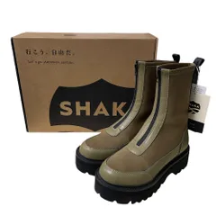 ◆未使用◆ SHAKA シャカ ジップ シック タンク ブーティ SK-333 BrownArmy 24.0cm センタージップブーツ レディース 箱有 P101585NH