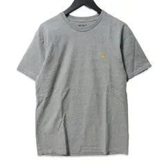 美品 Carhartt WIP カーハート 半袖Tシャツ I026391 S/S CHASE T-SHIRT ショートスリーブチェイスTシャツ グレー S 27111821