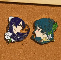 薬屋のひとりごと 金属バッジ 猫猫と壬氏