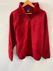 ピA51⚫︎NAUTICA⚫︎ノーティカ⚫︎ハーフジップ⚫︎フリース⚫︎赤⚫︎90s⚫︎90年代⚫︎sizeM⚫︎アメリカ製⚫︎ユニセックス