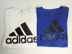 adidas/アディダス　半袖Tシャツ　2枚セット　白×青【中古品】