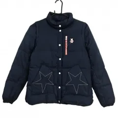 【美品】キャロウェイ 2WAYダウンジャケット ネイビー×レッド 後ろ上部星条旗柄ニット ベア 袖着脱可 レディース M ゴルフウェア Callaway