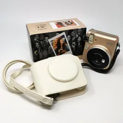 フジフィルム　instax mini 70 ゴールド ストラップ ホワイト ケースあり フィルムないため動作未確認 箱あり 管理番号ARCANKO306