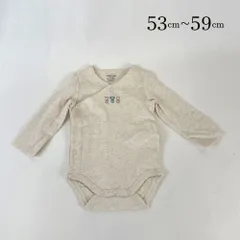 ap11421 OBAiBi オバイビ BABY ベビー ロンパース 50 1/3M 53~59cm キナリ アニマル ワンポイント スナップボタン 綿100％ シンプル 新生児 赤ちゃん 長袖 1~3ヶ月 OBAÏBIのサムネイル