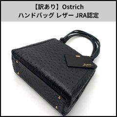 オーストリッチ  ハンドバッグ ブラック  ostrich Ostrich 美品オーストリッチハンドバッグ【黒】 - メルカリ