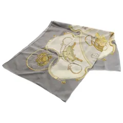 HERMES (エルメス) カレ90 springs スカーフ グレー系 シルク