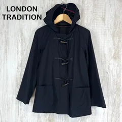 LONDON TRADITION ロンドントラディション トグルボタン フーディ ナイロン ダッフルコート ジャンバー ブルゾン ネイビー