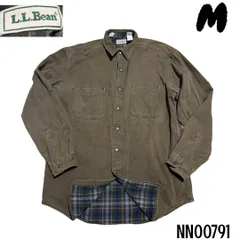 90s USA製L.L.Bean 裏地チェック　長袖シャツ　肉厚　NN00791