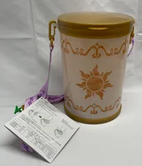 ◇ Disney ラプンツェル ポップコーンバケット 【キズあり/ライト点灯確認済み】【タグ付き/使用感少なめ】 ディズニー グッズ 高さ約20cm 直径約15cm / 中古 111809