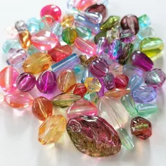 アクリルビーズ 50gミックス（カラフル）ab-375