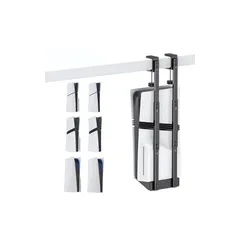 【PS5 Pro/PS5 Slim/旧型PS5対応】PS5デスク下ホルダー 新型 PS5 Pro 縦置き スタンド ゲーム機収納ラック プレステ5 マウント 穴あけ不要 傷付き防止 PS5通常版とデジタル版両対応 PS5周辺機器 デスク下 収納 省スペース 0