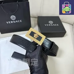 【今日特価】Versace MEDUSA ヘッドレザーメンズベルト