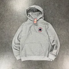 新品 未使用 CONVERSE Hoodie Pullover コンバース スウェット パーカー プルオーバー サガラ刺繍 グレー LL ビッグサイズ タグ付き