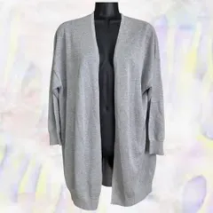 GLACIER　グラシア　カーディガン　グレー　レディース　ロング　七分袖　Vネック　ガウンスタイル　シンプル　オフィス