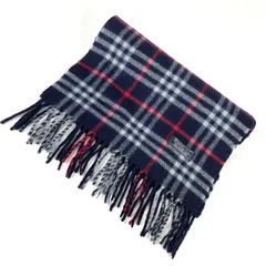 t2025 バーバリー マフラー チェック ウール100% イングランド製 男女兼用 ユニセックス 黒色 ブラック フリンジ