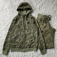アンダーアーマー セットアップ 迷彩 スウェット ジョガーパンツ 古着  パーカー 4095
